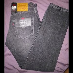 501 Levi's Original Straight Leg Coal Gray Jeans